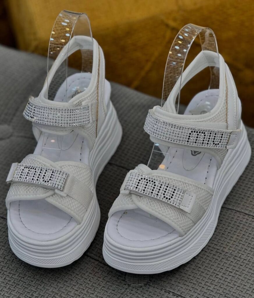 صندل نگینی Miu Miu سفید