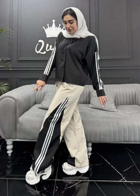 ست شومیز شلوار بگ 3 خط