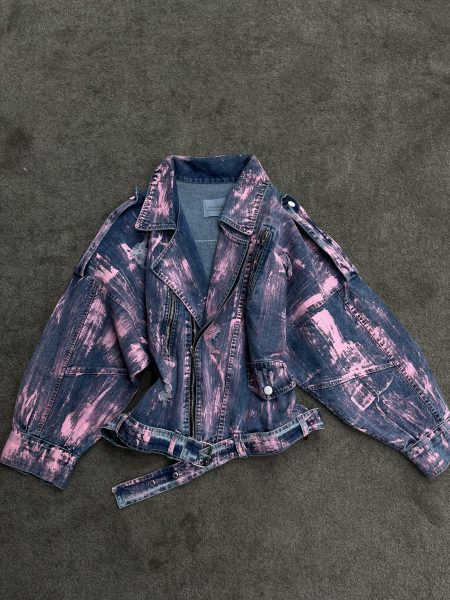 کت جین آبرنگی آبی تیره