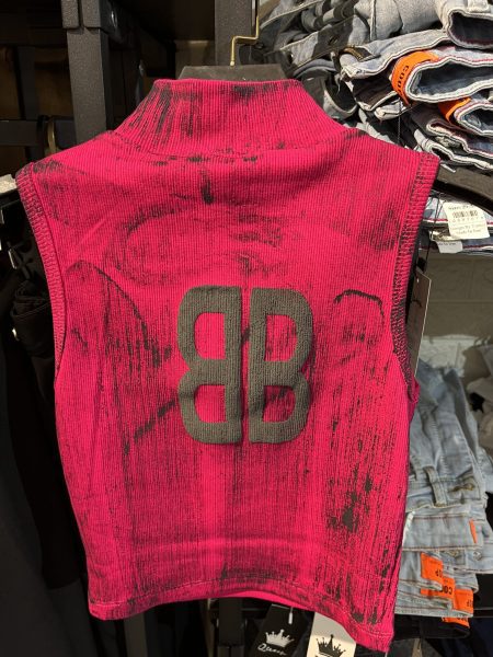 تاپ گلیتری یقه اسکی بالنسیاگا سرخابی