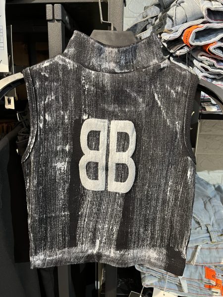 تاپ گلیتری یقه اسکی بالنسیاگا مشکی