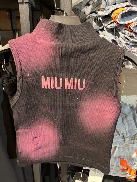 تاپ یقه اسکی MIU MIU مشکی