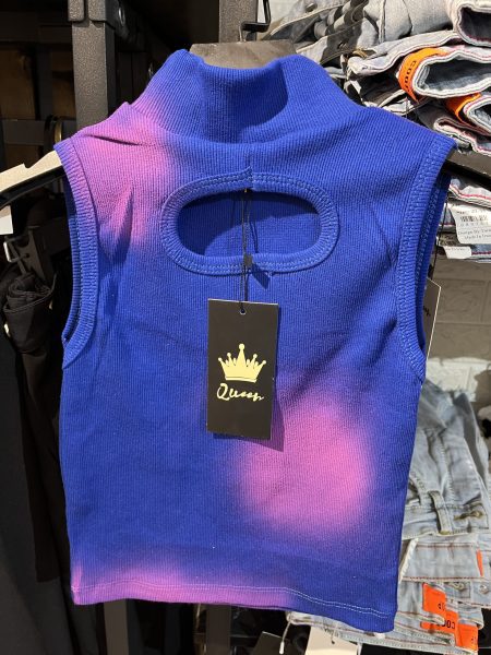 تاپ یقه اسکی MIU MIUآبی