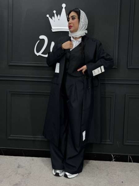 ست مانتو شلوار ژیله CIENA مشکی