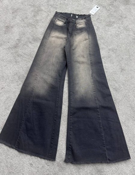 شلوار بگ شافل ذغالی کثیف شور (2)