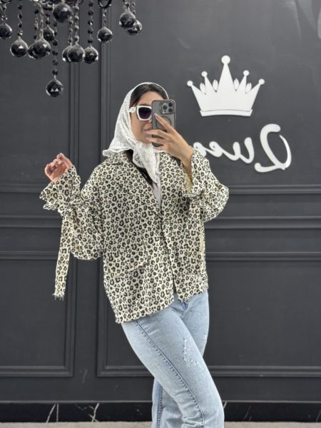 مانتو کت طرح دار AK شیری