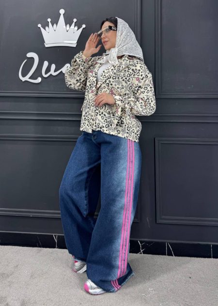 مانتو کت طرح دار AK کیتی قهوه‌ای