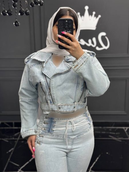 کت زیپ کمربندی یخی