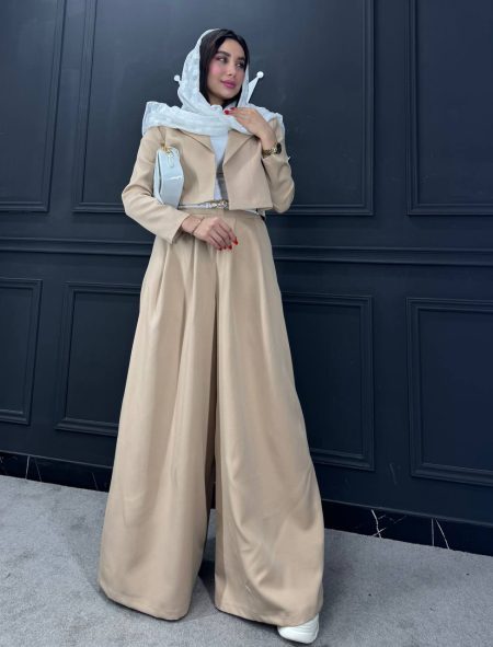 کت و شلوار بگ کرم