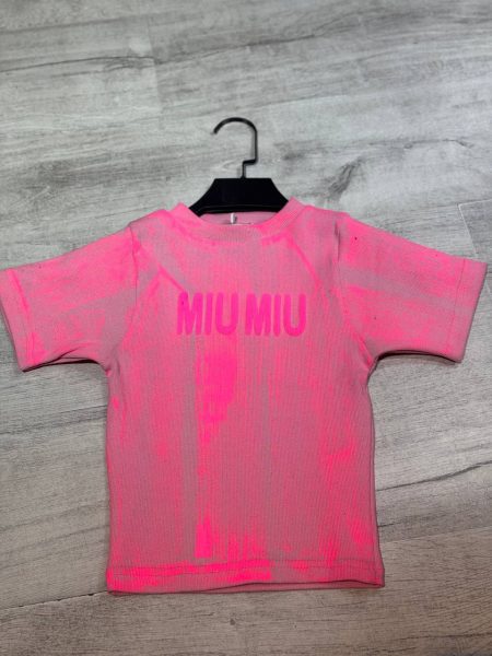 کراپ میومیو آبرنگی صورتی