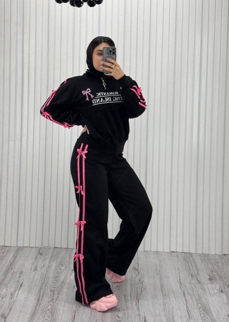 ست دورس شلوار پاپیون مشکی