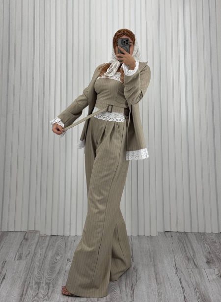 ست سه تیکه دیپلمات گیپوردار نسکافه‌ای