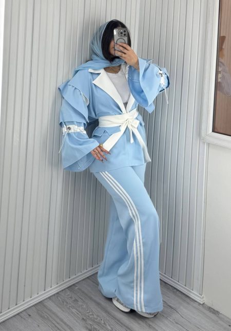 ست عروسکی 3خط آبی آسمانی