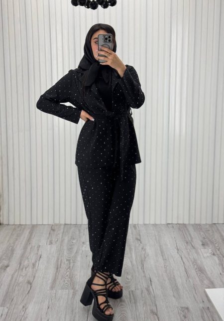 ست کت شلوار قد 80 نگینی