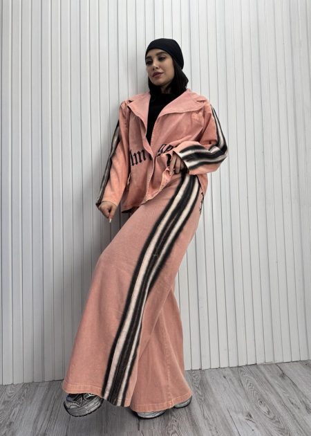 ست کت و شلوار بغل اسپری گلبهی