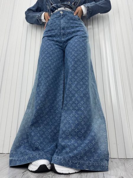 شلوار بگ LV آبی