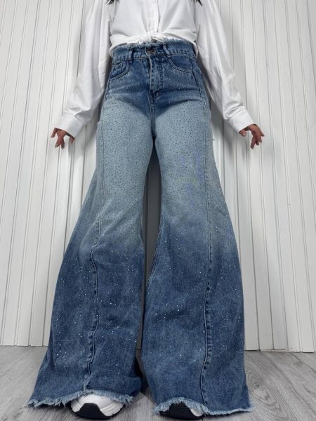 شلوار شافل آمبره فول نگین