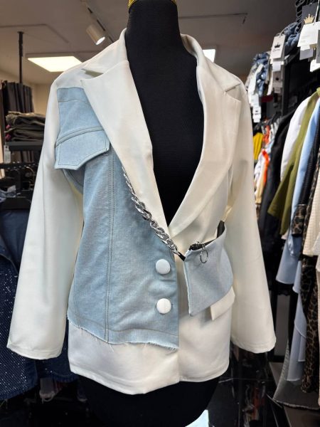 کت ترکیبی جین RED BUD سفید