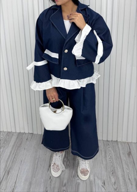 کت شلوار آستین پاپیونی