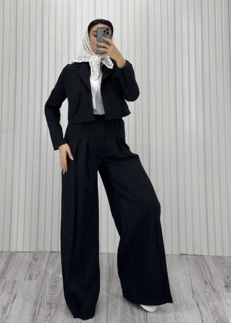 کت و شلوار 4 پیلی مشکی