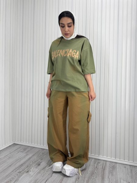 تی شرت شلوار بگ بالنسیاگا سبز