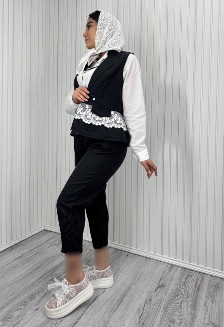 ست سه تیکه دیپلمات مام استایل مشکی