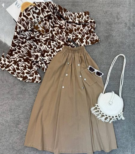 Alternative view of ست شومیز و دامن گلبرگ DM کد 00201981