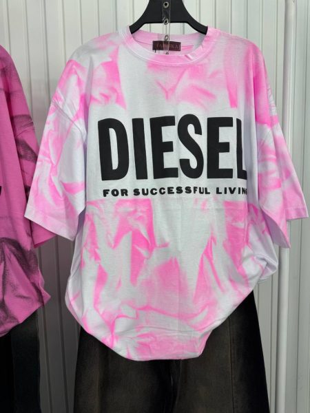 تی شرت آبرنگی diesel سفید