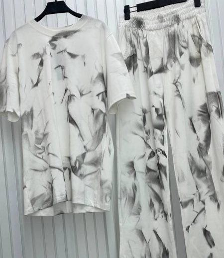 ست بلوز شلوار آبشاری طوسی