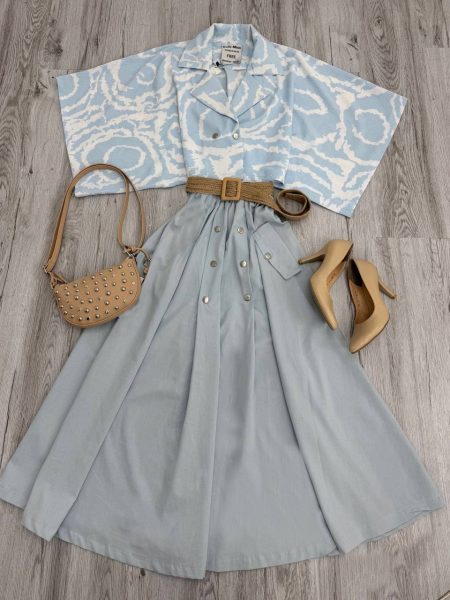 ست شومیز دامن infinity آّبی