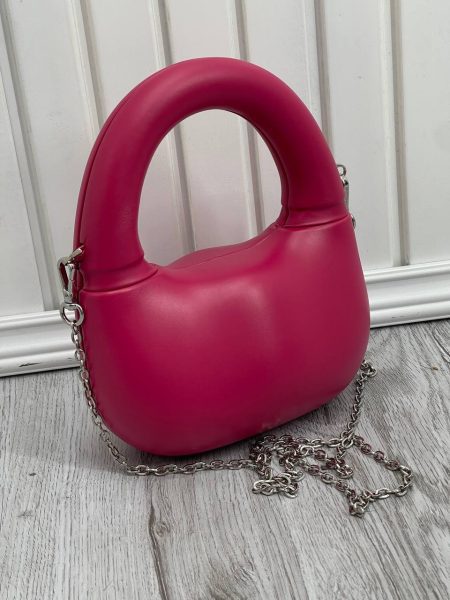 کیف مجلسی دمبلی سرخابی چرمی