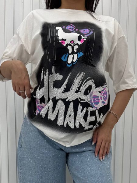 تی‌شرت Hello kitty سفید