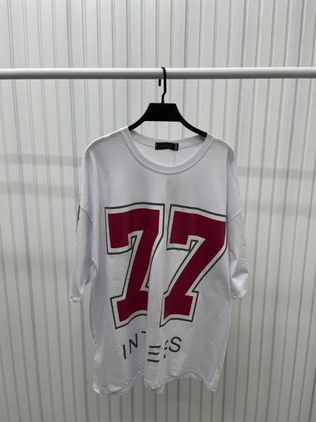 تی‌شرت باکسی77 سفید