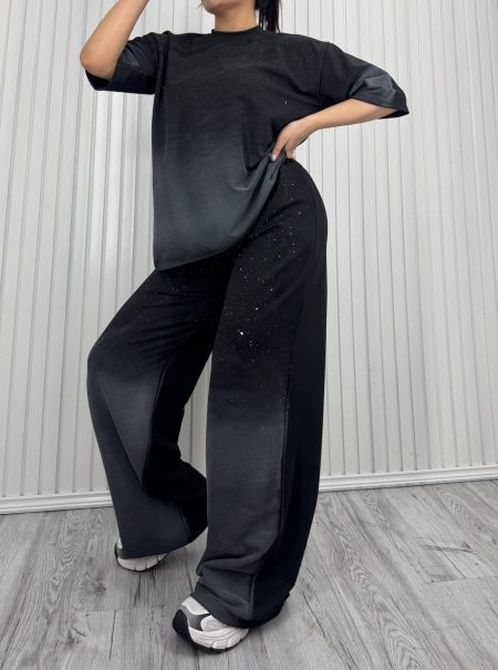 تی‌شرت و شلوار کهکشانی مشکی