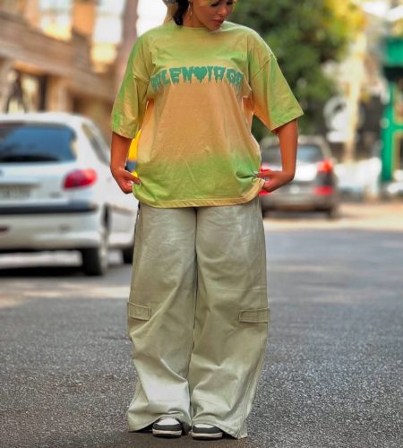 تی‌شرت وشلوار قلبی Balenciaga سبز