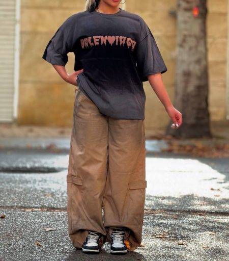 تی‌شرت وشلوار قلبی Balenciaga مشکی