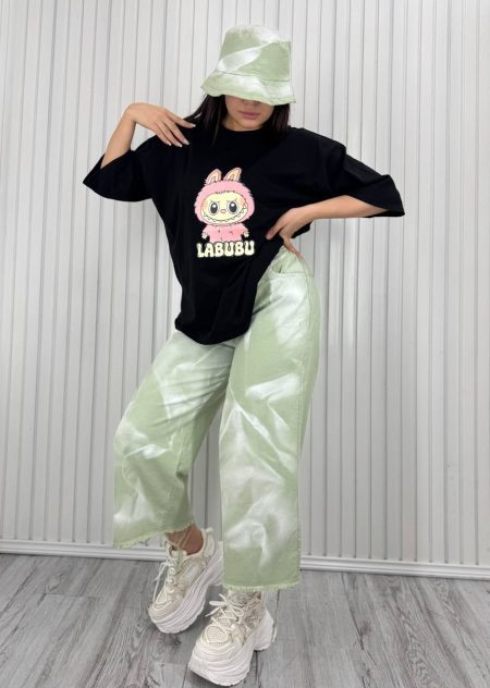 ست 3 تیکه قد 85 LABUBU سبز