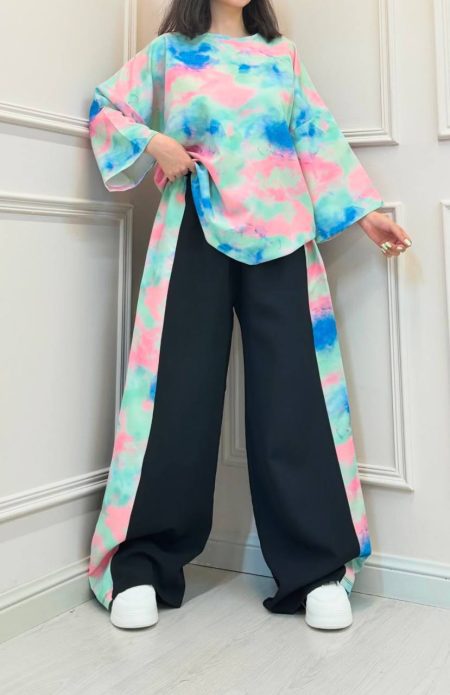 ست تی‌شرت و شلوار رنگینه