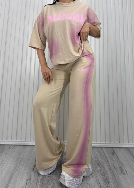 ست تی‌شرت و شلوار مه پاشBalenciaga کرم