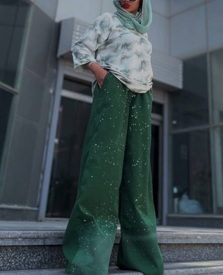 ست تی‌شرت‌وشلوار آسمانی سبز