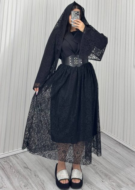 ست سه‌تیکه شال‌دار گیپور