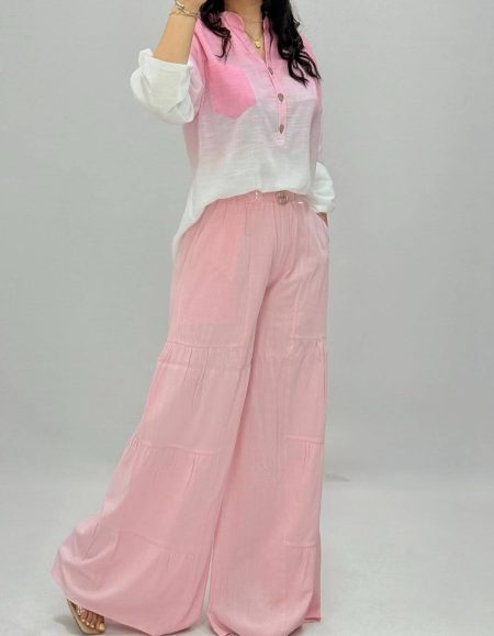 ست شومیز و شلوار دامنی Zino صورتی روشن