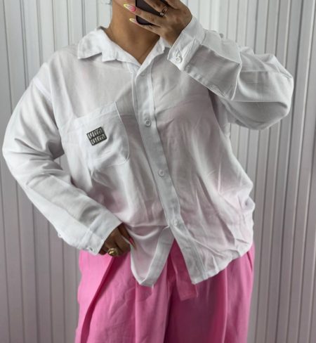 شومیز مارک دارMIU MIU سفید