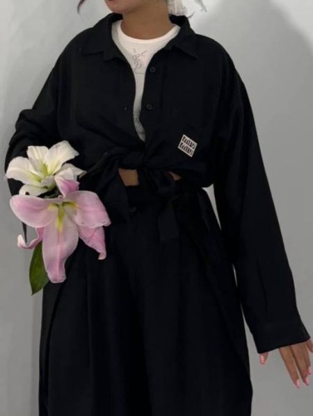 شومیز مارک دارMIU MIU مشکی