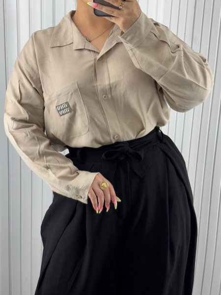 شومیز مارک دارMIU MIU کرم