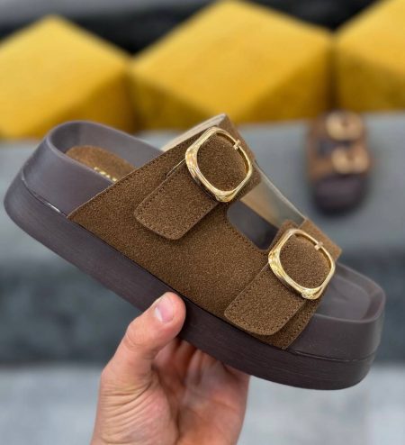 صندل 2سگک zara قهوه‌ای