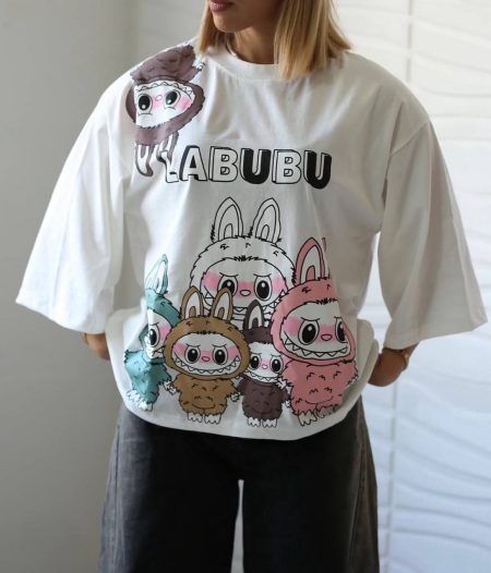 تی‌شرت آستین لانگ Labubu سفید