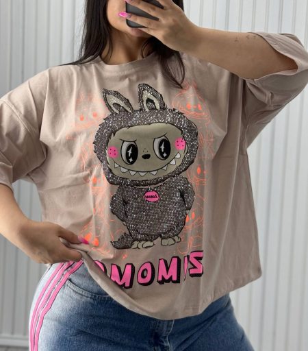 تی‌شرت نگینی Zimomo کرم