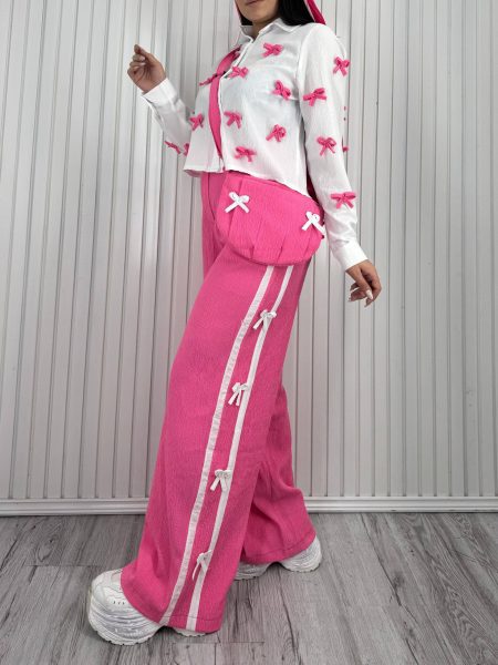 ست 3 تیکه هلنا AK صورتی تیره