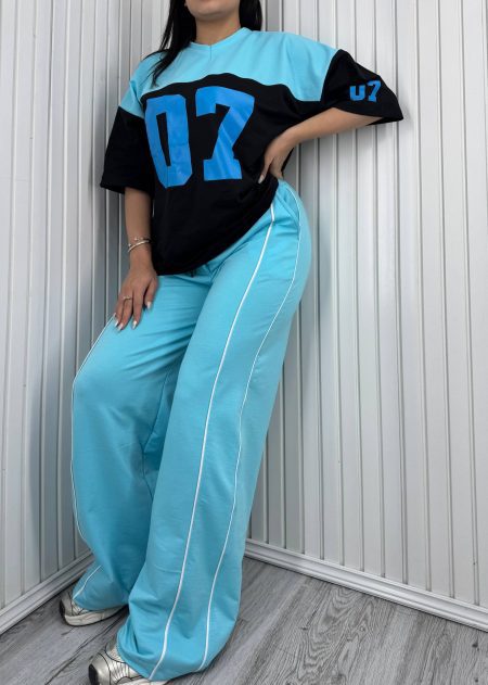 ست تی‌شرت و شلوار 07 آبی روشن
